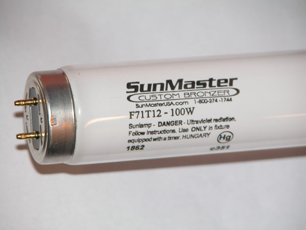 SunMaster Custom Bronzer tanning lamps inside