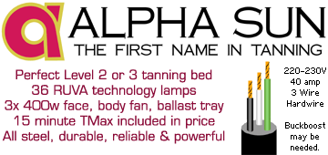AS36/3 Tanning Bed Info