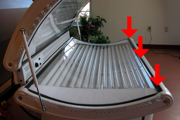 replace tanning bed acrylic